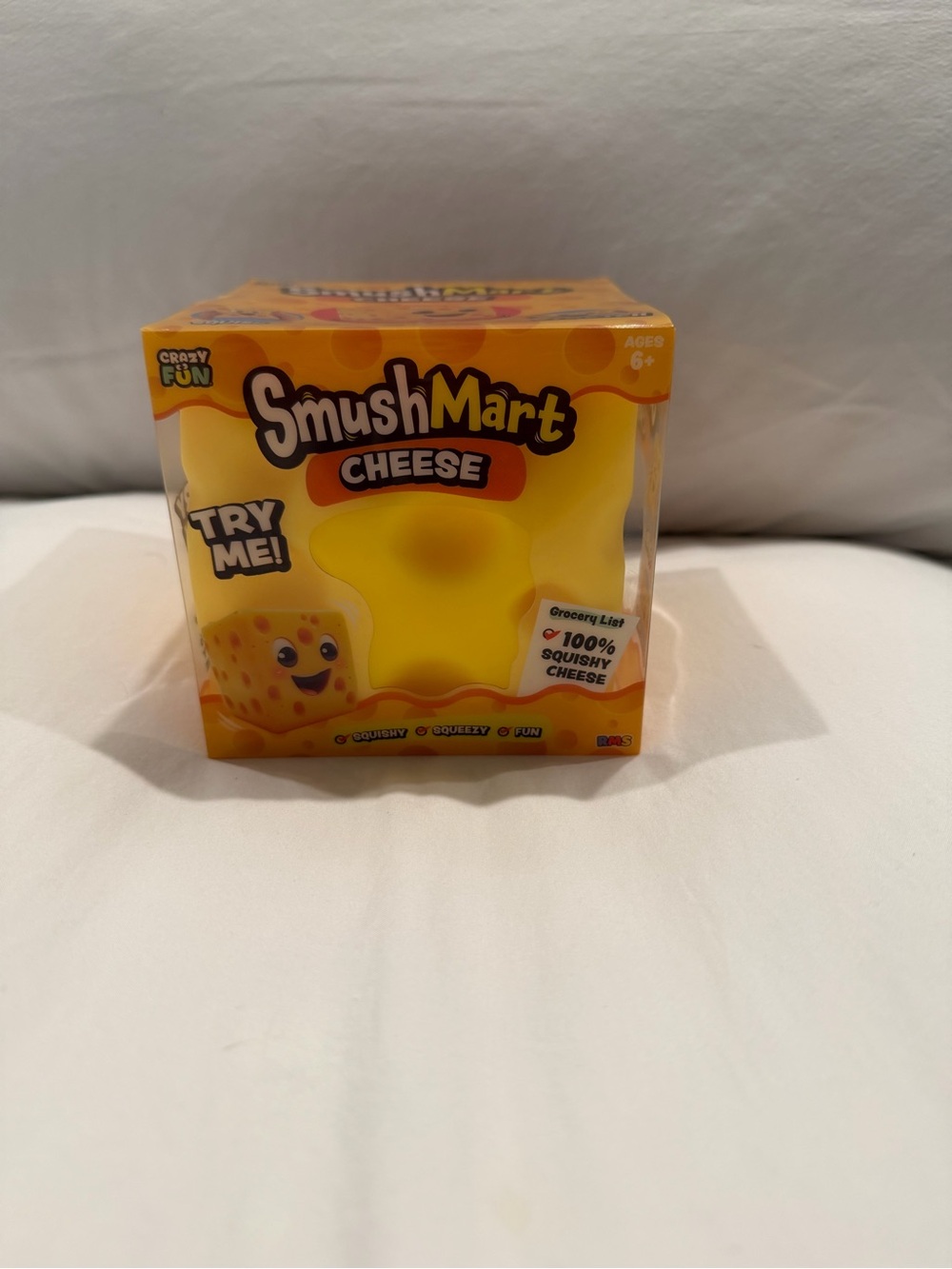 SmushMart Cheese Squishy Toy Crazy Fun New in Box